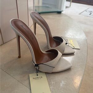 NEW Sorella UK Cream Mule Heels